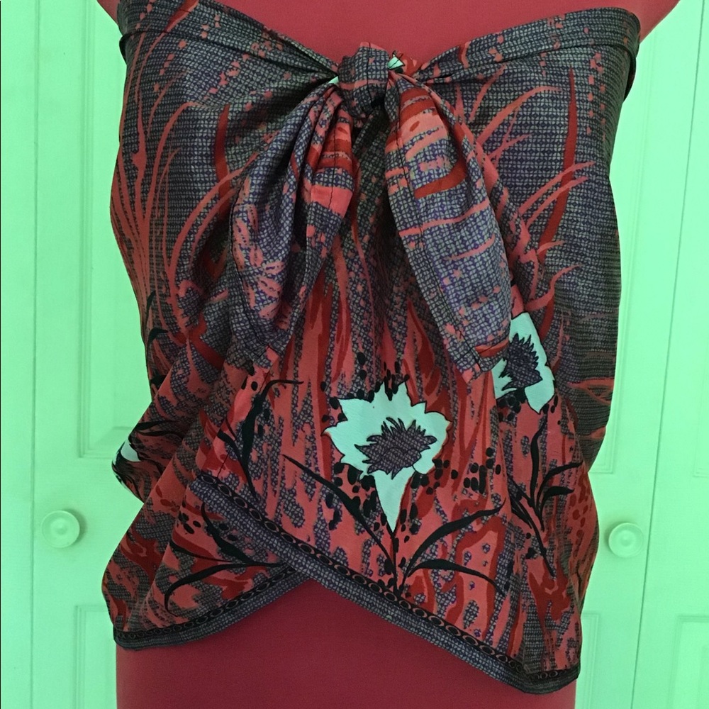 NWOT Handmade Mini Sarong made from Vintage Sari Fabric